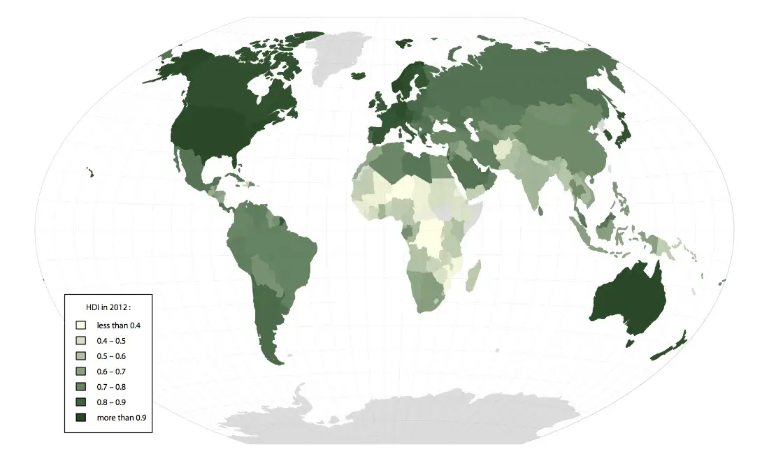 Human Development Index (HDI) in 2012